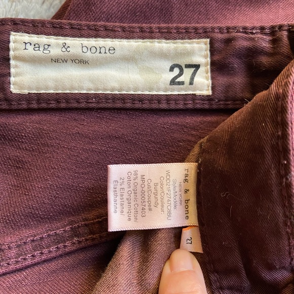 rag & bone Maya High rise Ankle Slim Straight Leg Jeans sz 27 - Picture 11 of 13